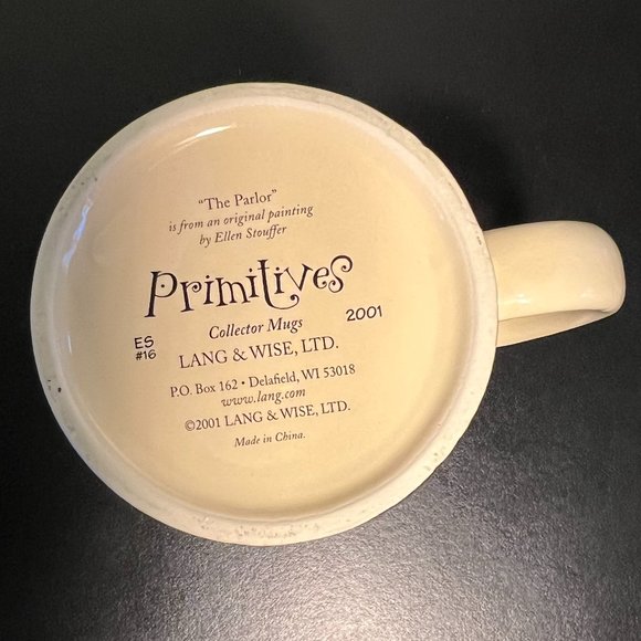 LANG & WISE Primitives Collector Mug “The Parlor” w/ Artwork by Ellen Stouffer - Picture 5 of 6